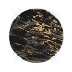 - RealHomes Yuvarlak Fermuarlı Minder - Realhomes Gri Siyah Zemin Üzerinde Gold Detaylı Çizim Desenli Dijital Baskılı Modern Yuvarlak Fermuarlı Sandalye Minderi Realhomes