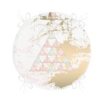 - RealHomes Yuvarlak Fermuarlı Minder - Realhomes Renkli Zemin Üzerinde Üçgen Desenli Dijital Baskılı Modern Yuvarlak Fermuarlı Sandalye Minderi Realhomes