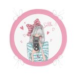 - RealHomes Yuvarlak Fermuarlı Minder - Realhomes Fashion Girl Dijital Baskılı Modern Yuvarlak Fermuarlı Sandalye Minderi Realhomes