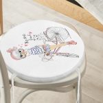 - RealHomes Yuvarlak Fermuarlı Minder - Realhomes Fashion Girl Dijital Baskılı Modern Yuvarlak Fermuarlı Sandalye Minderi Realhomes