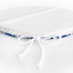 - RealHomes Yuvarlak Fermuarlı Minder - Realhomes  Mavi Zemin Üzerinde Çini Desenli Dijital Baskılı Modern Yuvarlak Fermuarlı Sandalye Minderi Realhomes