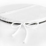 Siyah Zeminde Gold Renkli Çizim Desenli Dijital Baskılı Modern Yuvarlak Fermuarlı Sandalye Minderi Realhomes