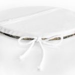 Siyah Zeminde Gold Renkli Çizim Desenli Dijital Baskılı Modern Yuvarlak Fermuarlı Sandalye Minderi Realhomes