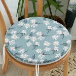 - RealHomes Yuvarlak Fermuarlı Minder - Realhomes Renkli Zemin Üzerinde Renkli Papatya Desenli Dijital Baskılı Modern Yuvarlak Fermuarlı Sandalye Minderi Realhomes