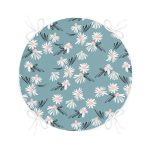 - RealHomes Yuvarlak Fermuarlı Minder - Realhomes Renkli Zemin Üzerinde Renkli Papatya Desenli Dijital Baskılı Modern Yuvarlak Fermuarlı Sandalye Minderi Realhomes