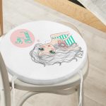 - RealHomes Yuvarlak Fermuarlı Minder - Realhomes Fashion Girl Dijital Baskılı Modern Yuvarlak Fermuarlı Sandalye Minderi Realhomes