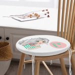 - RealHomes Yuvarlak Fermuarlı Minder - Realhomes Fashion Girl Dijital Baskılı Modern Yuvarlak Fermuarlı Sandalye Minderi Realhomes