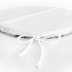 - RealHomes Yuvarlak Fermuarlı Minder - Realhomes  Soft Renkli Zemin Üzerinde Koyu Renkli Yaprak Desenli Dijital Baskılı Modern Yuvarlak Fermuarlı Sandalye Minderi Realhomes