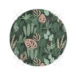 - RealHomes Yuvarlak Fermuarlı Minder - Realhomes  Siyah Zemin Üzerinde Renkli Çiçek Desenli Dijital Baskılı Modern Yuvarlak Fermuarlı Sandalye Minderi Realhomes