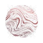 Beyaz Zemin Üzerinde Renkli Soyut Çizim Dijital Baskılı Modern Yuvarlak Fermuarlı Sandalye Minderi Realhomes