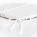 - RealHomes Yuvarlak Fermuarlı Minder - Realhomes Pudra Zemin Üzerinde Çiçek Desenli Dijital Baskılı Modern Yuvarlak Fermuarlı Sandalye Minderi Realhomes