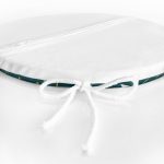 - RealHomes Yuvarlak Fermuarlı Minder - Realhomes  Renkli Zemin Üzerinde Yaprak Motifli Dijital Baskılı Modern Yuvarlak Fermuarlı Sandalye Minderi Realhomes