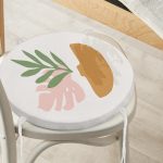 - RealHomes Yuvarlak Fermuarlı Minder - Realhomes Pastel Renkli Zemin Üzerinde Onedraw Çizimli Dijital Baskılı Modern Yuvarlak Fermuarlı Sandalye Minderi Realhomes