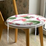 - RealHomes Yuvarlak Fermuarlı Minder - Realhomes Flamingo Desen Dijital Baskılı Modern Yuvarlak Fermuarlı Sandalye Minderi Realhomes