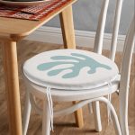 - RealHomes Yuvarlak Fermuarlı Minder - Realhomes  Renkli Zemin Üzerinde Onedraw Çizimli Yaprak Motifli Dijital Baskılı Modern Yuvarlak Fermuarlı Sandalye Minderi Realhomes