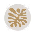 - RealHomes Yuvarlak Fermuarlı Minder - Realhomes Renkli Zemin Üzerinde Onedraw Çizimli Yaprak Motifli Dijital Baskılı Modern Yuvarlak Fermuarlı Sandalye Minderi Realhomes