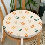 - RealHomes Yuvarlak Fermuarlı Minder - Realhomes Renkli Zeminde Onedraw Çizimli Dijital Baskılı Modern Yuvarlak Fermuarlı Sandalye Minderi Realhomes