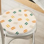 - RealHomes Yuvarlak Fermuarlı Minder - Realhomes Renkli Zeminde Onedraw Çizimli Dijital Baskılı Modern Yuvarlak Fermuarlı Sandalye Minderi Realhomes