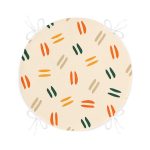 - RealHomes Yuvarlak Fermuarlı Minder - Realhomes Renkli Zeminde Onedraw Çizimli Dijital Baskılı Modern Yuvarlak Fermuarlı Sandalye Minderi Realhomes