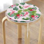 - RealHomes Yuvarlak Fermuarlı Minder - Realhomes Flamingo Desen Dijital Baskılı Modern Yuvarlak Fermuarlı Sandalye Minderi Realhomes