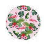 - RealHomes Yuvarlak Fermuarlı Minder - Realhomes Flamingo Desen Dijital Baskılı Modern Yuvarlak Fermuarlı Sandalye Minderi Realhomes