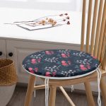 - RealHomes Yuvarlak Fermuarlı Minder - Realhomes Renkli Zeminde Onedraw Çizimli Çiçek Desenli Dijital Baskılı Modern Yuvarlak Fermuarlı Sandalye Minderi Realhomes