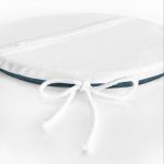 - RealHomes Yuvarlak Fermuarlı Minder - Realhomes Beyaz Zeminde Onedraw Çizimli Yaprak Desenli Dijital Baskılı Modern Yuvarlak Fermuarlı Sandalye Minderi Realhomes