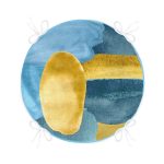 - RealHomes Yuvarlak Fermuarlı Minder - Realhomes Renkli Zeminde Oval Çizimli Dijital Baskılı Modern Yuvarlak Fermuarlı Sandalye Minderi Realhomes