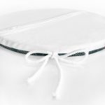 - RealHomes Yuvarlak Fermuarlı Minder - Realhomes Siyah Zeminli Gold Çizgili Yaprak Desenli Dijital Baskılı Modern Yuvarlak Fermuarlı Sandalye Minderi Realhomes