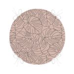 Renkli Zeminli Yaprak Desenli Dijital Baskılı Modern Yuvarlak Fermuarlı Sandalye Minderi Realhomes