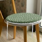 Yeşil Zeminli Beyaz Puantiyeli Dijital Baskılı Modern Yuvarlak Fermuarlı Sandalye Minderi Realhomes