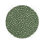 Yeşil Zeminli Beyaz Puantiyeli Dijital Baskılı Modern Yuvarlak Fermuarlı Sandalye Minderi Realhomes