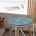 - RealHomes Yuvarlak Fermuarlı Minder - Realhomes  Renkli Zeminli Onedraw Çizimli Dijital Baskılı Modern Yuvarlak Fermuarlı Sandalye Minderi Realhomes