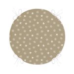 - RealHomes Yuvarlak Fermuarlı Minder - Realhomes  Renkli Zeminli Yıldız Ve Kar tanesi Motifli Dijital Baskılı Modern Yuvarlak Fermuarlı Sandalye Minderi Realhomes