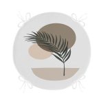 - RealHomes Yuvarlak Fermuarlı Minder - Realhomes  Renkli Zeminli Onedraw Çizimli Yaprak Desenli Dijital Baskılı Modern Yuvarlak Fermuarlı Sandalye Minderi Realhomes