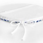 - RealHomes Yuvarlak Fermuarlı Minder - Realhomes Beyaz Zeminli Çini Desenli Dijital Baskılı Modern Yuvarlak Fermuarlı Sandalye Minderi Realhomes