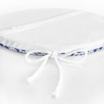 - RealHomes Yuvarlak Fermuarlı Minder - Realhomes Beyaz Zeminli Çini Desenli Dijital Baskılı Modern Yuvarlak Fermuarlı Sandalye Minderi Realhomes