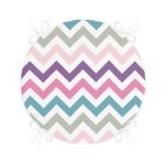 - RealHomes Yuvarlak Fermuarlı Minder - Realhomes Zikzak Desen Dijital Baskılı Yuvarlak Fermuarlı Sandalye Minderi Realhomes