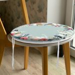 - RealHomes Yuvarlak Fermuarlı Minder - Realhomes  Renkli Zeminli Renkli Çiçek Desenli Dijital Baskılı Modern Yuvarlak Fermuarlı Sandalye Minderi Realhomes