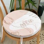 - RealHomes Yuvarlak Fermuarlı Minder - Realhomes  Renkli Zeminli Onedraw Çizimli Geyik Desenli Dijital Baskılı Modern Yuvarlak Fermuarlı Sandalye Minderi Realhomes