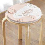 - RealHomes Yuvarlak Fermuarlı Minder - Realhomes  Renkli Zeminli Onedraw Çizimli Geyik Desenli Dijital Baskılı Modern Yuvarlak Fermuarlı Sandalye Minderi Realhomes