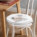 - RealHomes Yuvarlak Fermuarlı Minder - Realhomes  Pastel Renkli Onedraw Çizimli Geometrik Desenli Dijital Baskılı Modern Yuvarlak Fermuarlı Sandalye Minderi Realhomes