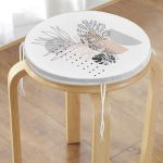 - RealHomes Yuvarlak Fermuarlı Minder - Realhomes  Pastel Renkli Onedraw Çizimli Geometrik Desenli Dijital Baskılı Modern Yuvarlak Fermuarlı Sandalye Minderi Realhomes