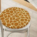 - RealHomes Yuvarlak Fermuarlı Minder - Realhomes  Renkli Zemin Üzerinde Geometrik Çizim Dijital Baskılı Modern Yuvarlak Fermuarlı Sandalye Minderi Realhomes