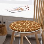 - RealHomes Yuvarlak Fermuarlı Minder - Realhomes  Renkli Zemin Üzerinde Geometrik Çizim Dijital Baskılı Modern Yuvarlak Fermuarlı Sandalye Minderi Realhomes