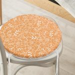 - RealHomes Yuvarlak Fermuarlı Minder - Realhomes  Renkli Zemin Üzerinde Çiçek Desenli Dijital Baskılı Modern Yuvarlak Fermuarlı Sandalye Minderi Realhomes