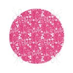 Renkli Zemin Üzerinde Çiçek Desenli Dijital Baskılı Modern Yuvarlak Fermuarlı Sandalye Minderi Realhomes