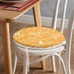 - RealHomes Yuvarlak Fermuarlı Minder - Realhomes  Renkli Zemin Üzerinde Çiçek Desenli Dijital Baskılı Modern Yuvarlak Fermuarlı Sandalye Minderi Realhomes