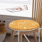 - RealHomes Yuvarlak Fermuarlı Minder - Realhomes  Renkli Zemin Üzerinde Çiçek Desenli Dijital Baskılı Modern Yuvarlak Fermuarlı Sandalye Minderi Realhomes