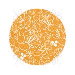 - RealHomes Yuvarlak Fermuarlı Minder - Realhomes  Renkli Zemin Üzerinde Çiçek Desenli Dijital Baskılı Modern Yuvarlak Fermuarlı Sandalye Minderi Realhomes